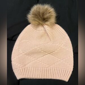 Knit Hat w/ Faux Fur